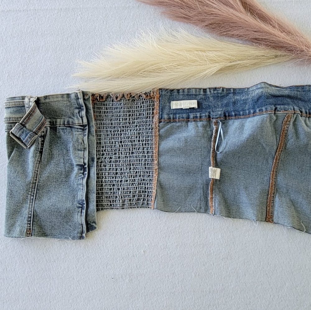 Project rebel denim obsessed mini skirt In Blue Size XL - Picture 4 of 8